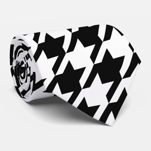 Hahnentrittmuster Large Classic Muster Krawatte (Gerollt)