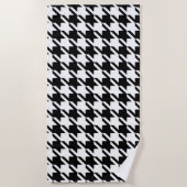 Hahnentrittmuster Large Classic Pattern Beach Hand Strandtuch (Vorderseite)