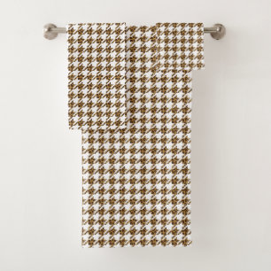Hahnentrittmuster Leopard-Hautmuster Badhandtuch Set
