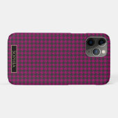 Hahnentrittmuster-Magenta- Case-Mate iPhone Hülle (Rückseite (Horizontal))