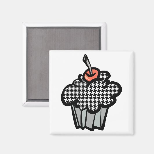 Hahnentrittmuster Magnet (Vorderseite/Rückseite)