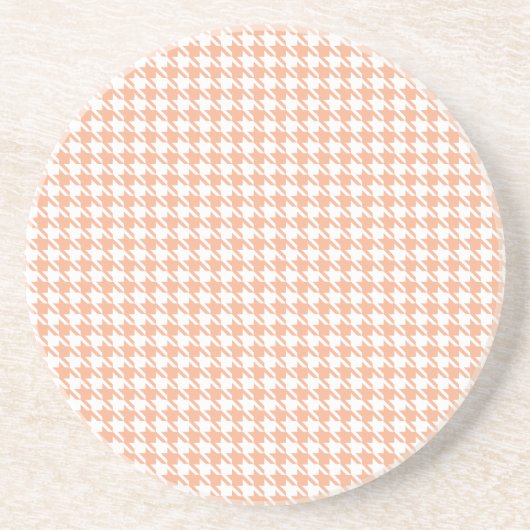 Hahnentrittmuster Melon und White Getränkeuntersetzer (Vorne)