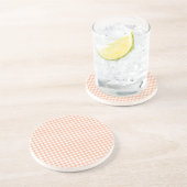 Hahnentrittmuster Melon und White Getränkeuntersetzer (Seite)