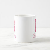 Hahnentrittmuster Monogram Letter B Klassische Tas Kaffeetasse (Mittel)