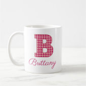 Hahnentrittmuster Monogram Letter B Klassische Tas Kaffeetasse (Links)