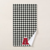 Hahnentrittmuster-Monogramm Badhandtuch Set (Handtuch)