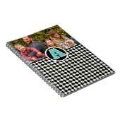 Hahnentrittmuster Monogramm Foto Notebook Notizblock (Rechte Seite)