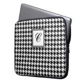Hahnentrittmuster-Monogramm-Laptop-Hülse Laptopschutzhülle (Vorderseite Links)