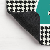 Hahnentrittmuster-Monogramm-Mauspad Mousepad (Ecke)
