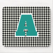 Hahnentrittmuster-Monogramm-Mauspad Mousepad (Vorne)
