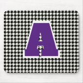 Hahnentrittmuster-Monogramm-Mauspad Mousepad (Vorne)