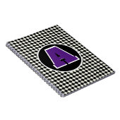 Hahnentrittmuster-Monogramm-Notebook Notizblock (Rechte Seite)