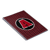 Hahnentrittmuster-Monogramm-Notebook Notizblock (Rechte Seite)