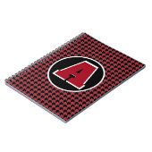Hahnentrittmuster-Monogramm-Notebook Notizblock (Linke Seite)