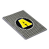 Hahnentrittmuster-Monogramm-Notebook Notizblock (Rechte Seite)