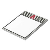 Hahnentrittmuster-Monogramm Notizblock (Rotiert)
