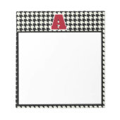 Hahnentrittmuster-Monogramm Notizblock (Vorderseite)