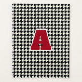 Hahnentrittmuster-Monogramm Planer (Vorderseite)