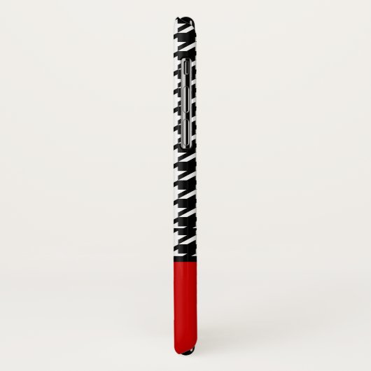 Hahnentrittmuster Monogramm | Schwarz-weiß Case-Mate iPhone Hülle (Hinten/Links)