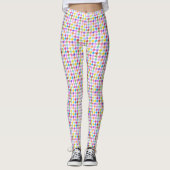 Hahnentrittmuster Multicolor+Weißes Muster für ml Leggings (Vorderseite)