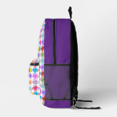 Hahnentrittmuster Multicolor+Weißmuster Bedruckter Rucksack (Rechts)