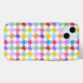Hahnentrittmuster Multicolor+Weißmuster Case-Mate iPhone Hülle (Rückseite (Horizontal))