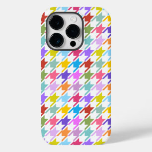 Hahnentrittmuster Multicolor+Weißmuster Case-Mate iPhone 14 Pro Hülle