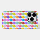 Hahnentrittmuster Multicolor+Weißmuster Case-Mate iPhone Hülle (Rückseite (Horizontal))