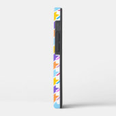Hahnentrittmuster Multicolor+Weißmuster Case-Mate iPhone Hülle (Rückseite / Links)