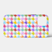 Hahnentrittmuster Multicolor+Weißmuster Case-Mate iPhone Hülle (Rückseite (Horizontal))