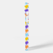 Hahnentrittmuster Multicolor+Weißmuster Case-Mate iPhone Hülle (Rückseite / Links)