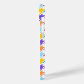 Hahnentrittmuster Multicolor+Weißmuster Case-Mate iPhone Hülle (Rückseite / Links)