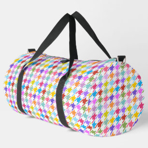 Hahnentrittmuster Multicolor+Weißmuster Duffle Bag