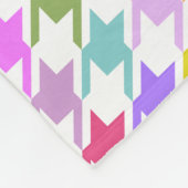 Hahnentrittmuster Multicolor+Weißmuster Fleecedecke (Ecke)