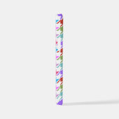 Hahnentrittmuster Multicolor+Weißmuster iPhone Hülle (Rechte Seite)