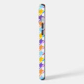 Hahnentrittmuster Multicolor+Weißmuster iPhone Hülle (Linke Seite)