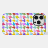 Hahnentrittmuster Multicolor+Weißmuster iPhone Hülle (Rückseite (Horizontal))
