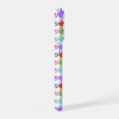 Hahnentrittmuster Multicolor+Weißmuster iPhone Hülle (Rechte Seite)