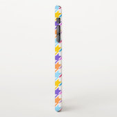 Hahnentrittmuster Multicolor+Weißmuster iPhone Hülle (Linke Seite)