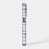 Hahnentrittmuster Multicolor+Weißmuster iPhone Hülle (Rechte Seite)