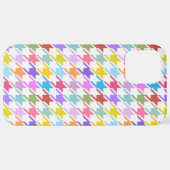 Hahnentrittmuster Multicolor+Weißmuster iPhone Hülle (Rückseite (Horizontal))