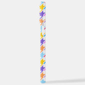 Hahnentrittmuster Multicolor+Weißmuster iPhone Hülle (Linke Seite)