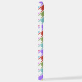 Hahnentrittmuster Multicolor+Weißmuster iPhone Hülle (Rechte Seite)