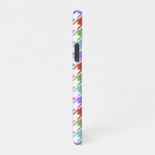 Hahnentrittmuster Multicolor+Weißmuster iPhone Hülle (Rechte Seite)