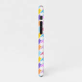 Hahnentrittmuster Multicolor+Weißmuster iPhone Hülle (Linke Seite)