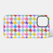 Hahnentrittmuster Multicolor+Weißmuster iPhone Hülle (Rückseite (Horizontal))