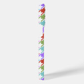 Hahnentrittmuster Multicolor+Weißmuster iPhone Hülle (Rechte Seite)