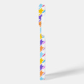 Hahnentrittmuster Multicolor+Weißmuster iPhone Hülle (Linke Seite)