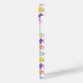 Hahnentrittmuster Multicolor+Weißmuster iPhone Hülle (Linke Seite)