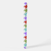 Hahnentrittmuster Multicolor+Weißmuster iPhone Hülle (Rechte Seite)